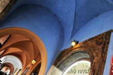 Prague colored arcade Prague colored arcade